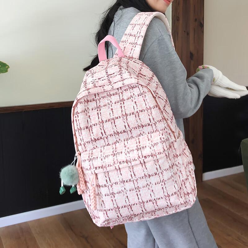 miflame Plaid School Backpack One Size