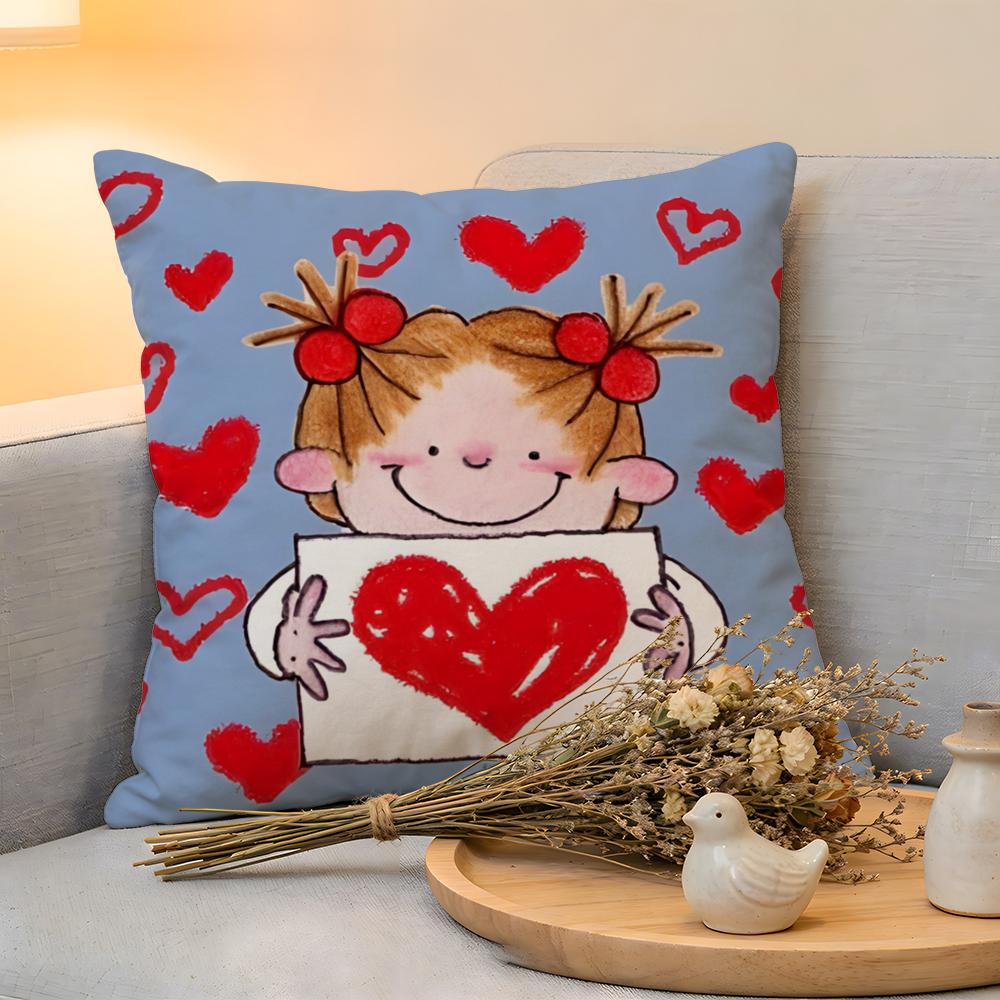 Cushion Cover  Linen  SkinFriendly Soft Decorative Case for Sofa Home Decor Cute CCoco and Wondrous Gang Pillow cover