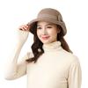 Autumn and Winter Hat Women's Thickened Woolen Bucket Hat Spring and Autumn Basin Hat Cloth Hat