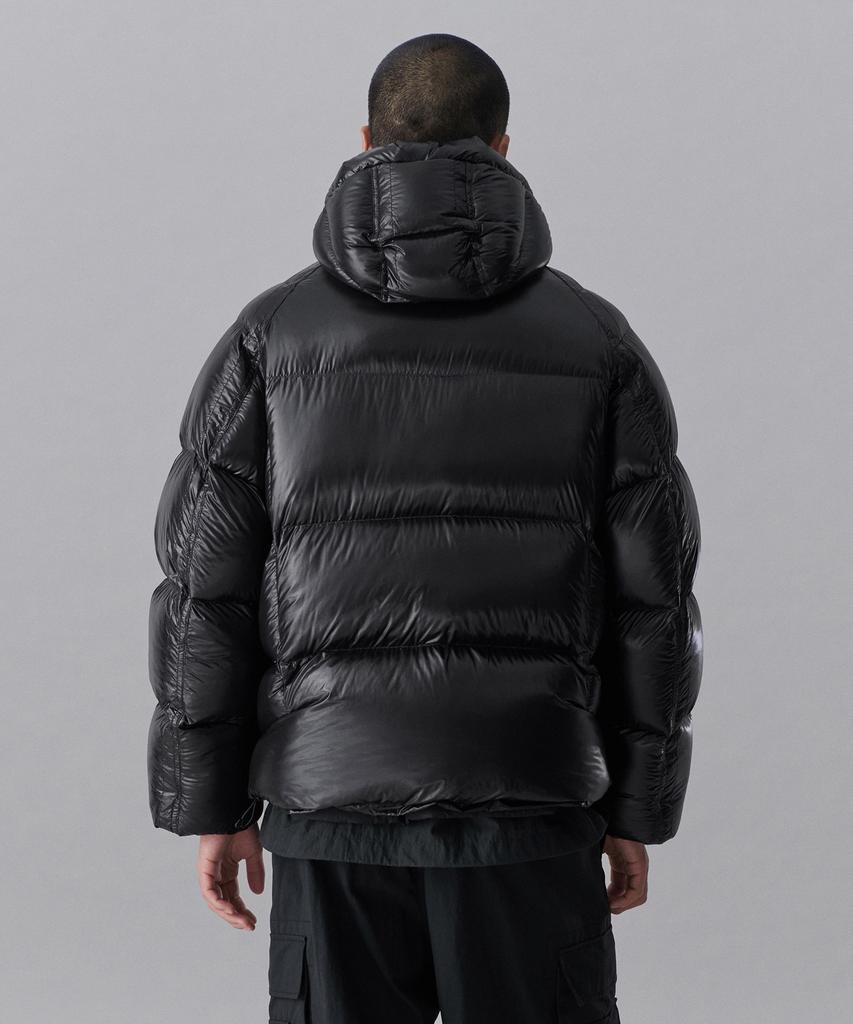 Musinsa Standard [City Leisure] Sheer Ripstop Hooded Down Short Padded Jacket [Black]