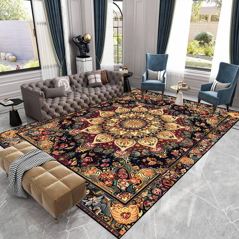 Luxury Persian Style Carpet Living Room Decoration Home Lint-free Rugs Large Bedroom Anti-slip Floor Mat Customized Lounge Rug
