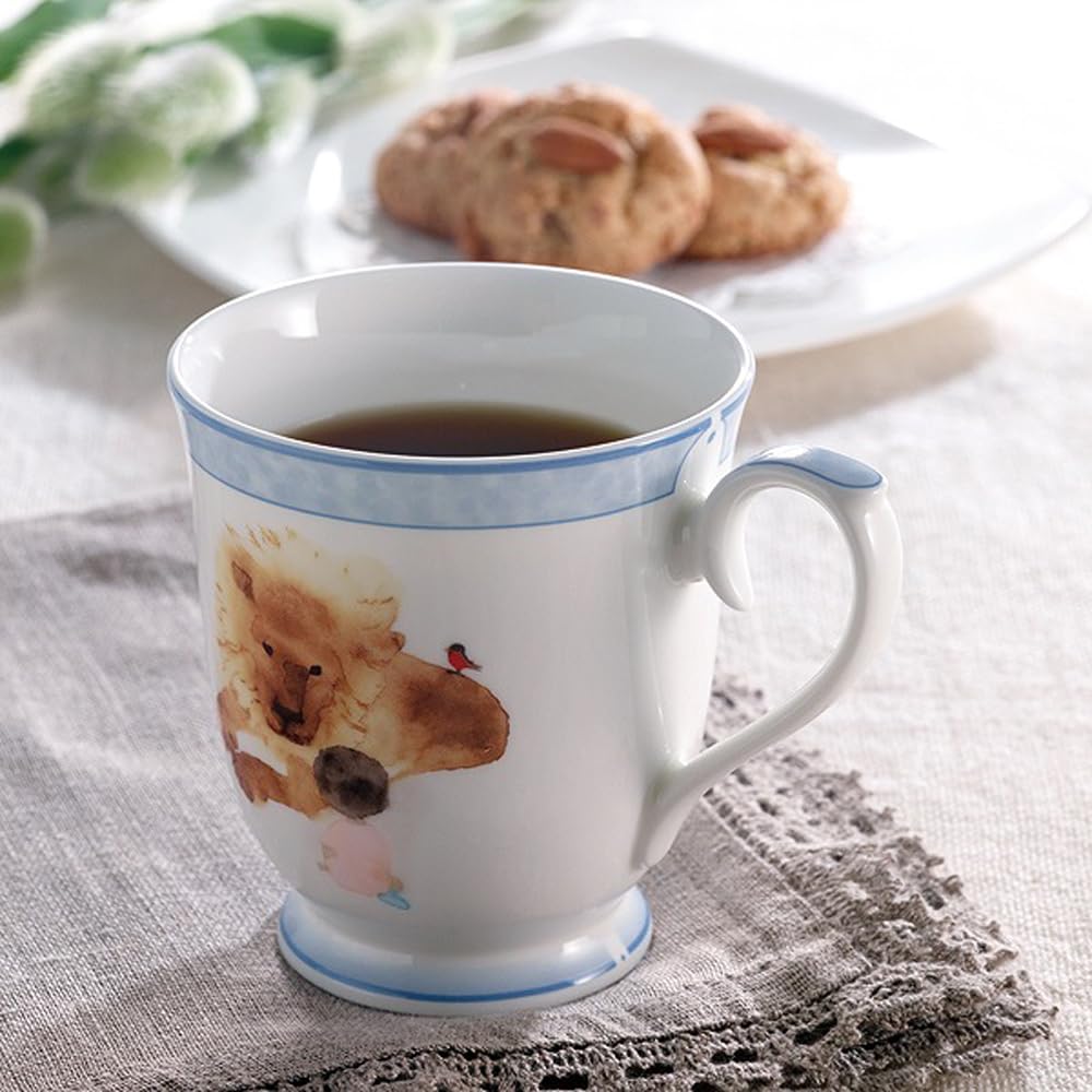 NARUMI Lion and Girl Gazing at Each Other by Chihiro Wedding Day Microwave and Dishwasher Made in Gift Gift Wrapping Product Mug, Iwasaki, 290cc,