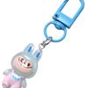 Glow-in-the-Dark Labubu Cartoon Keychain - Cute Bag Charm & Colorful Student Card Accessory