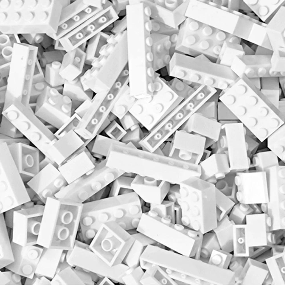 

125 г/250 г Набор строительных блоков «Сделай сам», насыпью, Разноцветные классические кирпичики, Креативная сборка города, Развивающая игрушка для детей 250g-240pcs белый