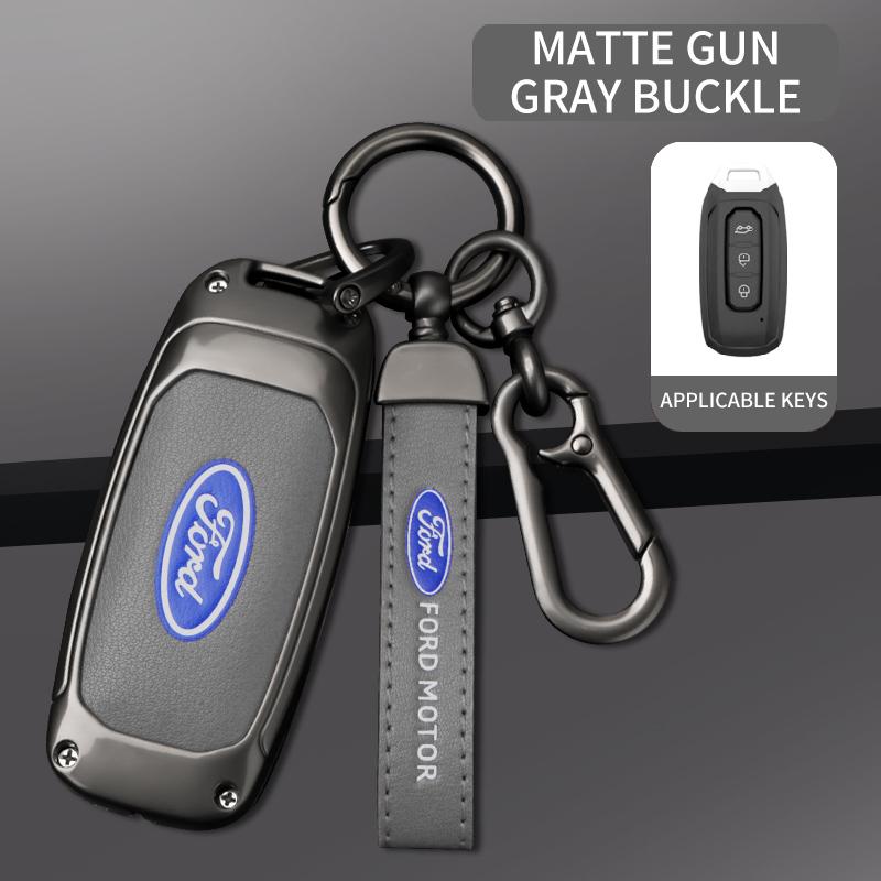 

Zinc Alloy Leather Car Smart Remote Key Cover Case Keyless for Ford Territory EV Equator Protector Shell Holder Auto Accessories