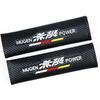 2Pcs Carbon Fiber Leather Car Interior Seat Belt Cover Shoulder Pad For Honda Mugen Jazz Insight Freed Fit CRV Civic Accord City