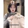 Pink girlish sweater women's autumn and winter stacked semi-turtleneck bottoming shirt lace inner shirt long-sleeved knitted top