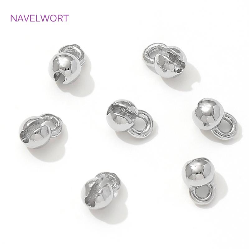 18K Gold Plated Brass Crimp Beads,End Caps For Jewelry Making,Clam Shell Bead Tip Crimp Ends Beads,DIY Bracelets Accessories