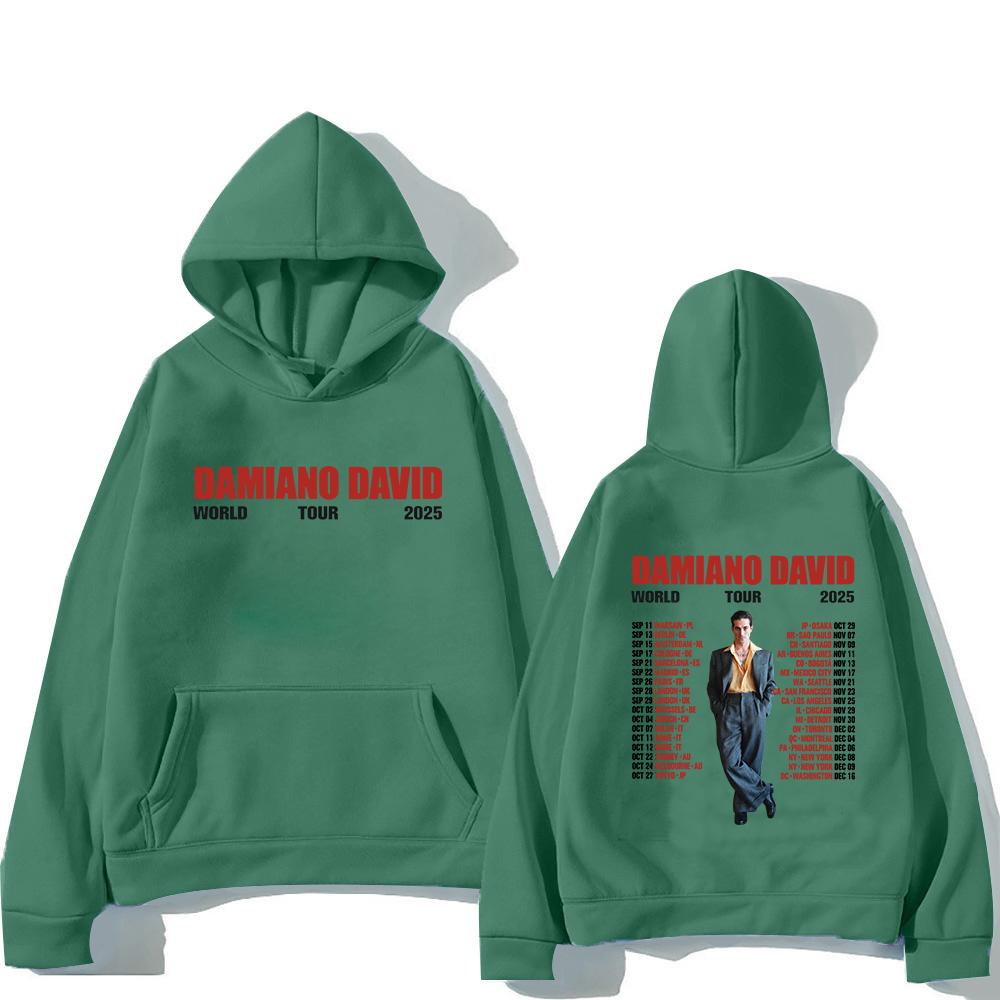Damiano David World Tour 2025 Hoodie Funny Little Fears Men/women Hoodies Harajuku Aesthetic Winter Clothes Pullover Sweatshirt