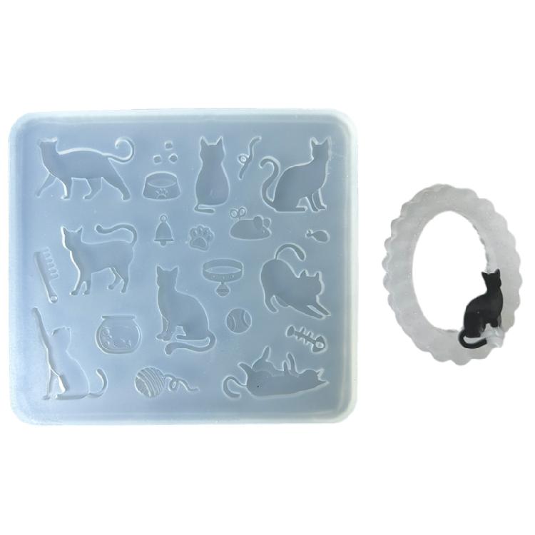 Stampi in Silicone per Artigianato di Dolci Stampini per Argilla Alimentare Forma di Gatti Accessorio da Forno Riutilizzabile Stampini per Cioccolato Texture in Silicone