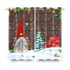 Merry Christmas Curtains Festival Home Interior Set Double Layer Windows Suitable Bedroom Light Blocking Made Of Polyester Decor Window Treatment