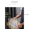 Gold Crystal Tray Decorative Storage Box Dessert Serving Plate Makeup Tray Jewelry Organizer for Home Living Room Bathroom Decor