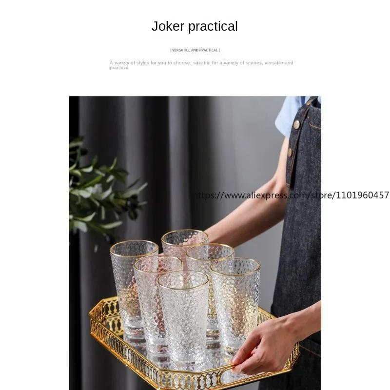 Gold Crystal Tray Decorative Storage Box Dessert Serving Plate Makeup Tray Jewelry Organizer for Home Living Room Bathroom Decor