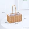 Handheld Woven Rattan Basket: Ideal for Flowers, Fruit, Gifts, Storage, and Souvenirs - Perfect for Flower Shops and Children's Day Celebrations.