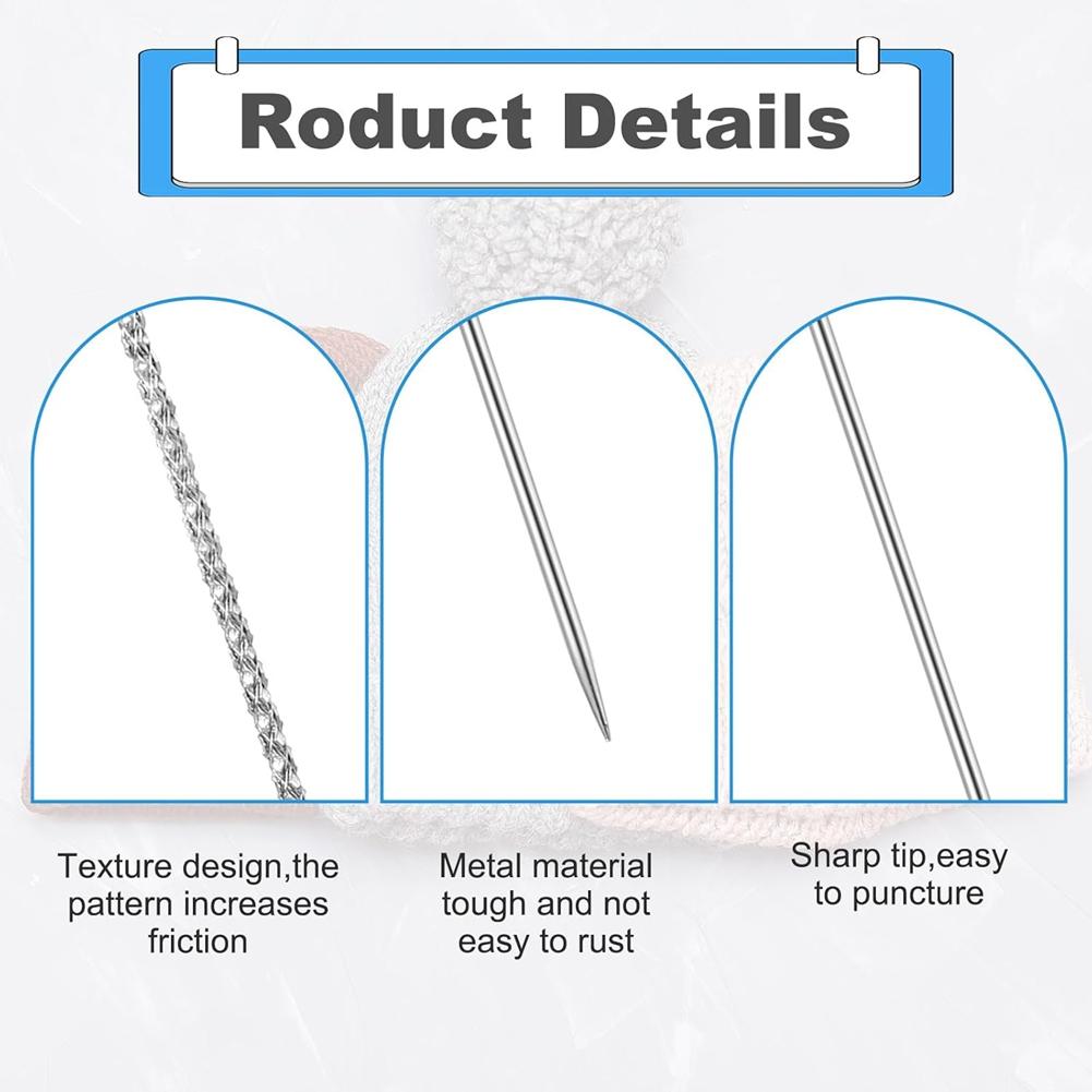 

Голка для ремонту затяжок - 15 шт. Набір інструментів для рукоділля, шиття, штопання - інструмент для ремонту обірваної нитки для трикотажної, тканої тканини