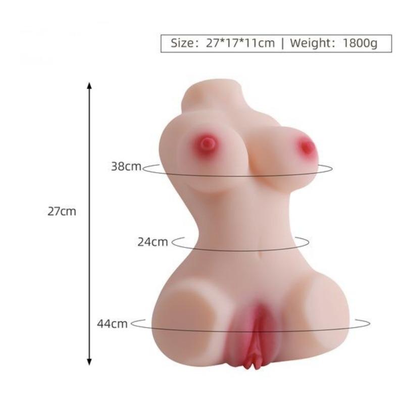 Real Silicone Vaginal Big Ass Half Body Sex Dolls Male Masturbation Cup Anus Dual Channel Realistic Pussy Sex Toys