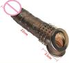 Men's Pleasure Enhancer Sleeve - Textured Penis Extender with Stimulating Particles, Delay Condom for Sensitivity, Couples Sex Toy