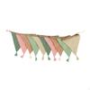 2.6 M (8.5 Ft) Triangular Decorative Garland with Tassels, Easy to Hang, Ideal for A Child's