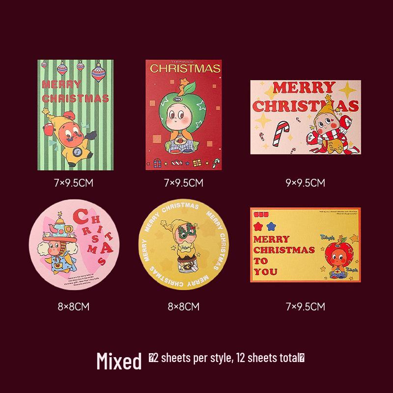 

Christmas Greeting Card for Gift Bouquets and Cake Decorations