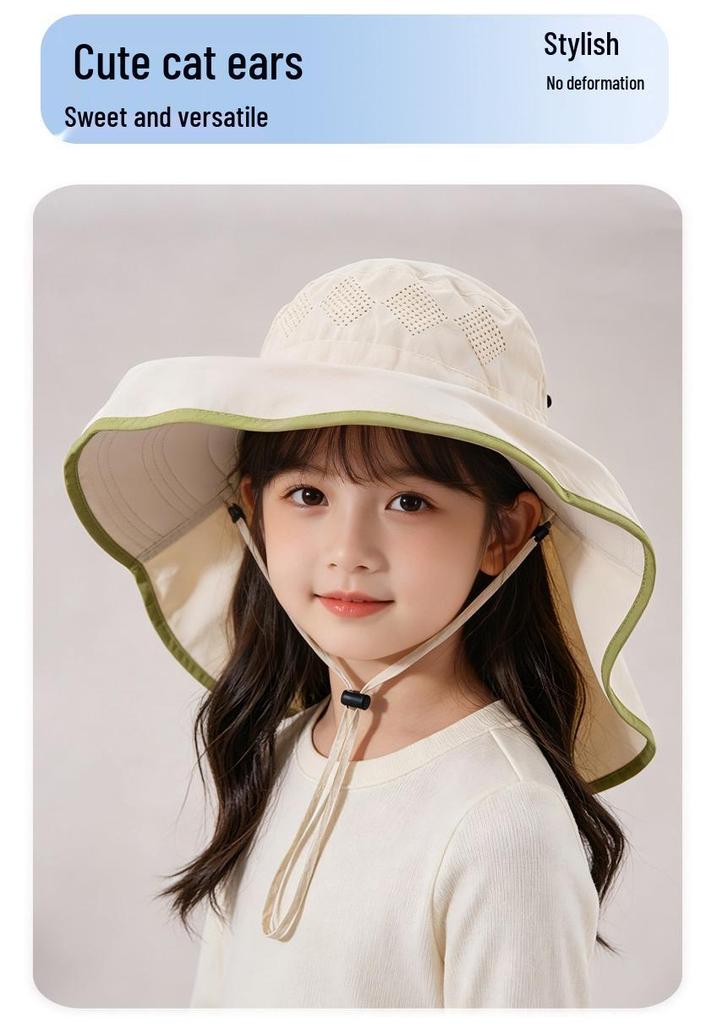 Unisex Wide Brim Sun Protection Bucket Hat - Breathable Summer Outdoor Hat