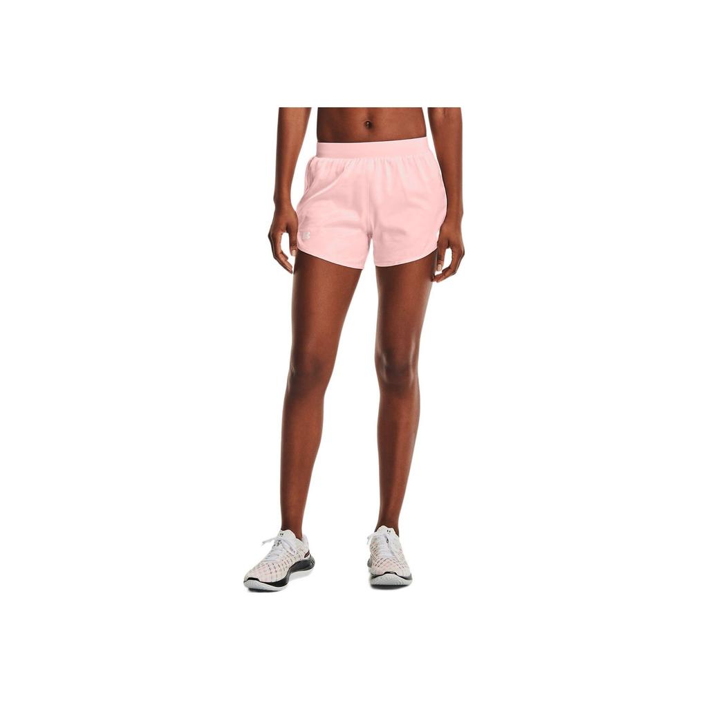 Under Armour Fly-By 2.0 Shine Casual Sports Breathable Solid Shorts Women shorts Ballet-Pink 1361391-658