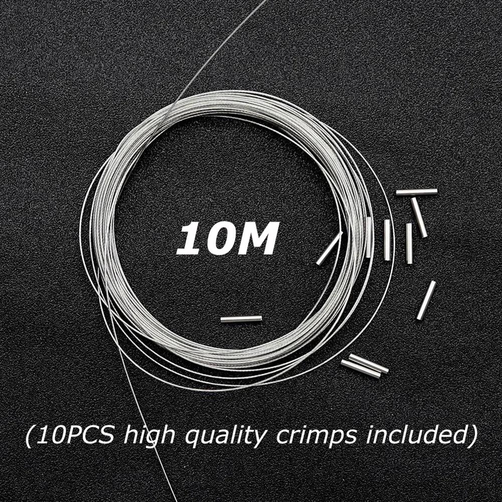 10M 7 Strengen 5LB-200LB Nylon Gecoat Staaldraad Leader Gevlochten Staaldraad Leader Coating Jigging Vislijn Zeevissen Rigs Accessoires