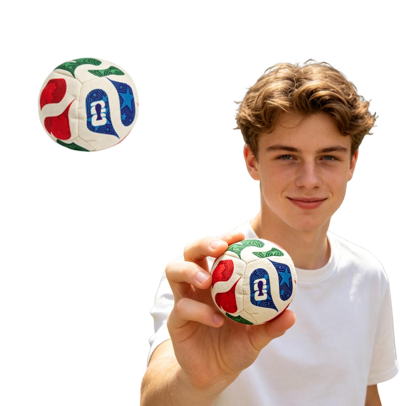 

Durable Soft Fabric Hacky Sack Footbag for Indoor Outdoor Use with Multi-Panel Design Suitable for Foot Skills and Coordination Training One Size білий