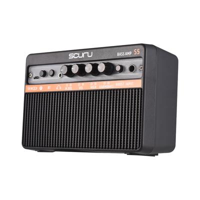 Scuru 20W Small Electric Bass Amp Portable Bass Guitar Practice Speaker for Daily Practice Street