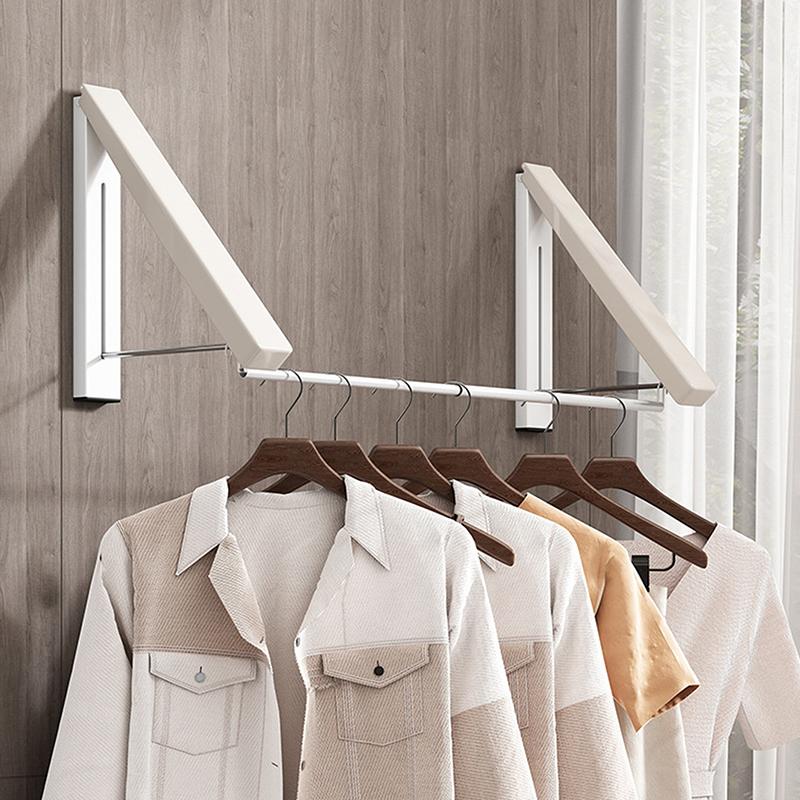 Hot Sale Folding Clothes Hanger Wall Mounted Space Saving Drying Rack For Laundry Organizer Foldable Clothes Hanger