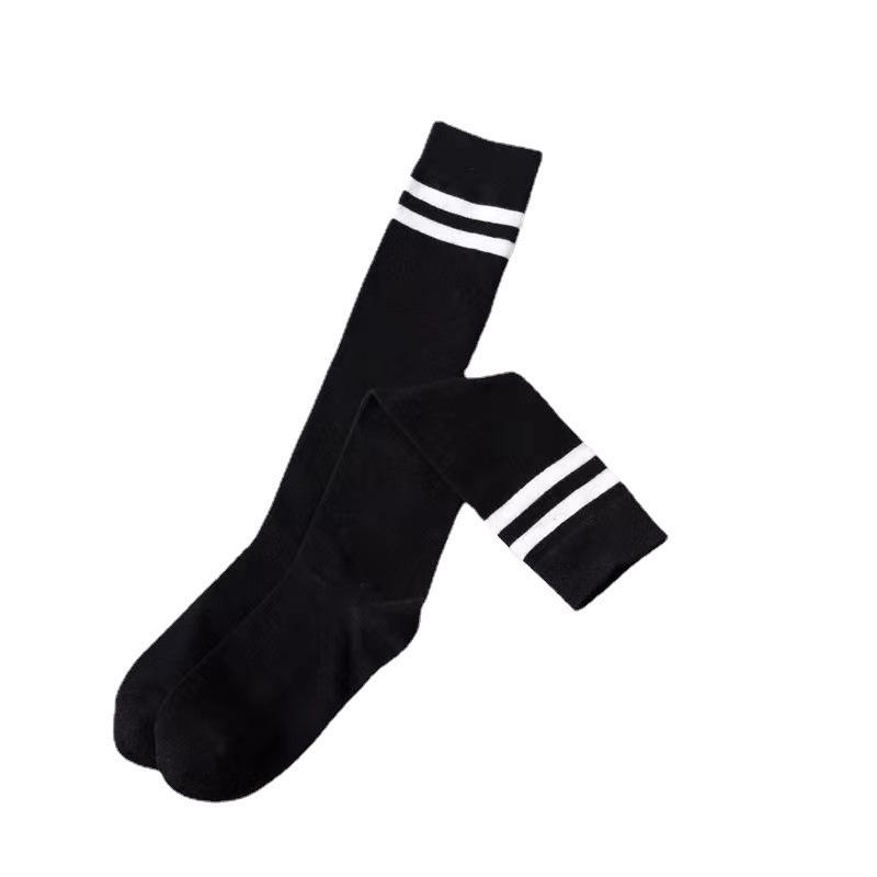 Sports Style Calf Socks Japanese Korean Version Student JK Stripe College Style Girl Cotton Socks Pile Up Socks Baseball Stockings