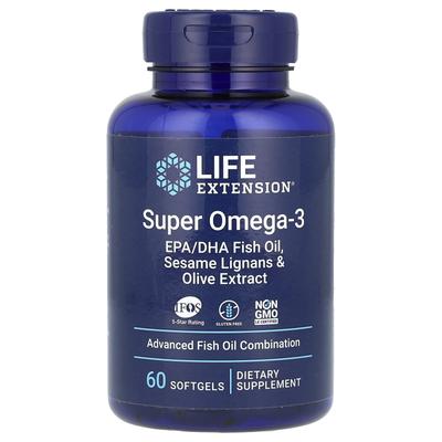Life Extension, Super Omega 3, 60 Softgels