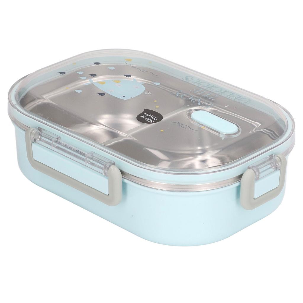 304 Stainless Steel Lunch Box Compartment Liner Thermal Insulation Bento Lunch Box Illustration Style Leak Proof