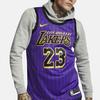 Nike NBA Los Angeles Lakers LeBron James City Fan Edition Jersey Purple Men Streetwear AJ4618-510