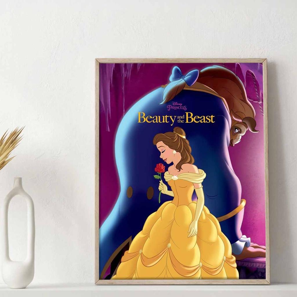 5D Diy Diamond Painting Beauty and The Beast Full Drill Rhinestones Mosaic Embroidery Handmade Products Home Decor Gift