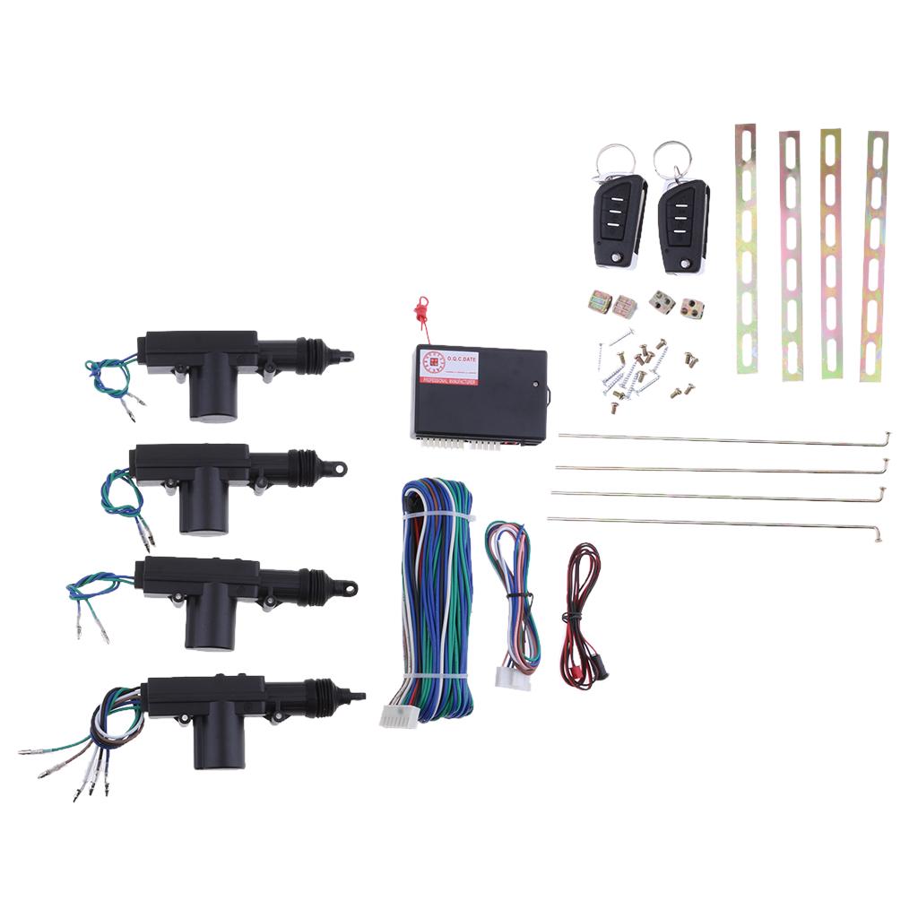 Car Auto Door Power Lock Conversion Kit w/ 2 Keyless Entry Remote