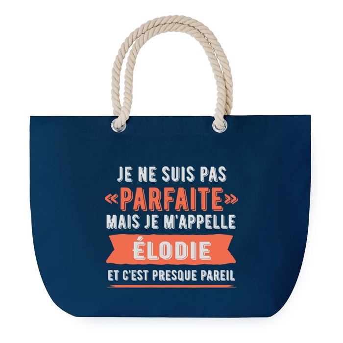 Sac de plage - PLANETEE - Élodie - anse corde - coton - Fabriqué en France