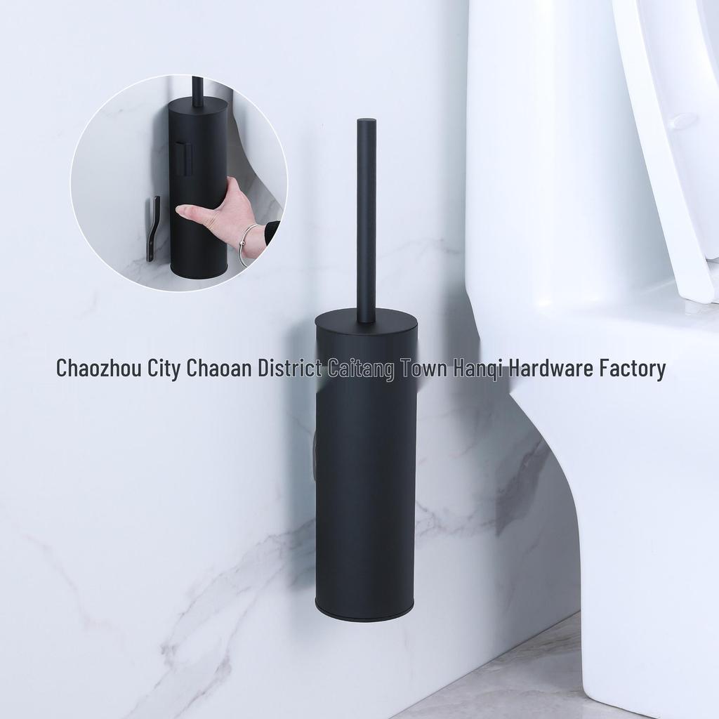 Stainless Steel Toilet Brush, Detachable & Washable, Wall-Mountable & Floor-Standing, Long Handle for Bathroom Use.