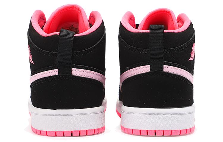Kids' Sneakers Jordan 1 Mid Black Digital Pink (PS) Black/Digital Pink/White/Pink Foam