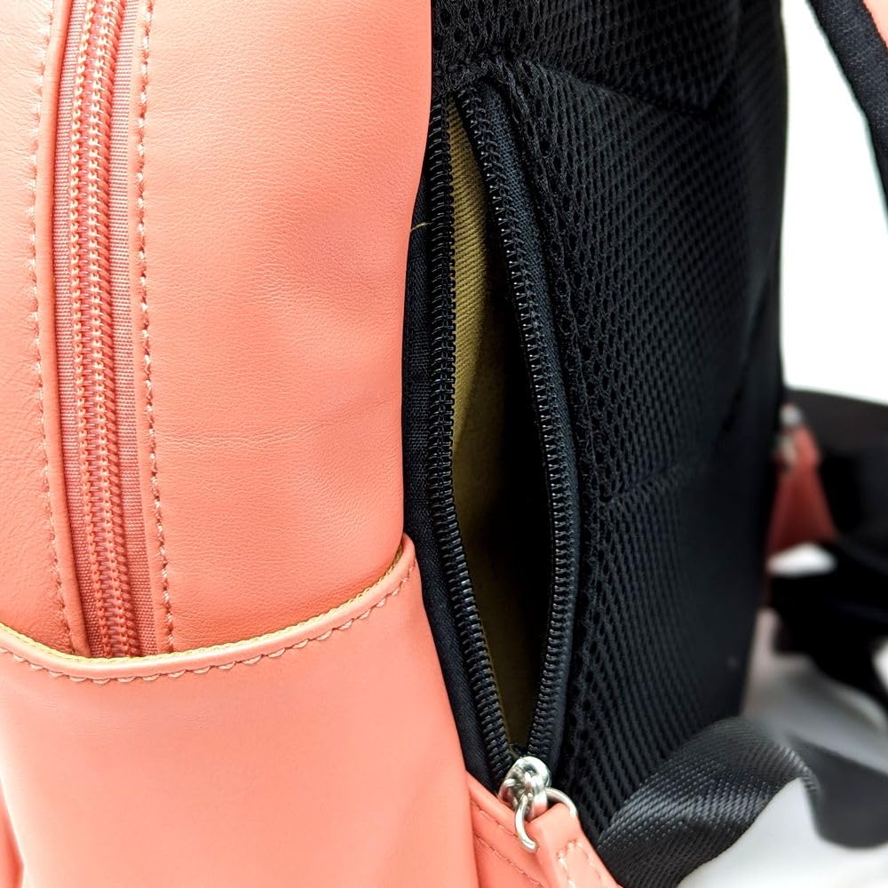 Karukuru Women's Sheepskin Mini Backpack MAB-CC212 Salmon Pink PNK