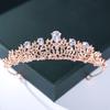 Rose Trendy Color Gold Tiaras And Crowns Pearl Crystal Princess Diadems Sale Queen Wedding Bridal Hair Accessories Headpiece