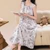 Dress Pajamas Women's Summer Loose Large Size Sweet Cute Pajamas Summer Women's New Artificial Cotton Silk Loungewear