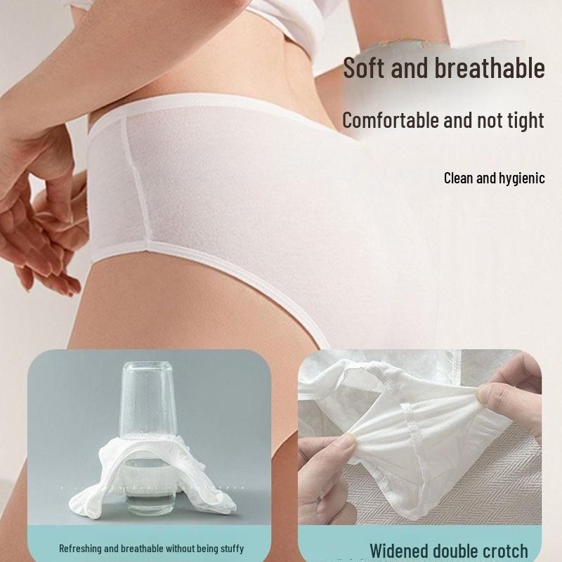 Damen Einweg-Baumwollunterwäsche: Umstandsmode & Wochenbett, Ideal für Reisen, Pflegeleicht, Für den täglichen Gebrauch.