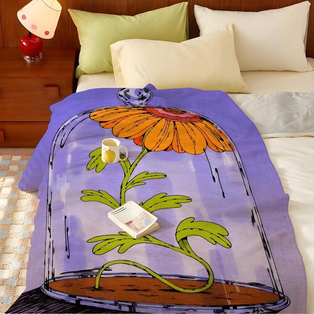 Artist K-Kaitlin B-Brito Throw Flannel Throw Blanket, Lightweight Cozy, Durable Washable Cute Cool