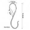 2/4/10 Pcs Metal S-Shape Spring Hook Kitchen Pot Rack Room Bags Clothes Towels Closet Rod S Hanger Hooks With Buckle Garden Hang