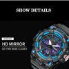 Men's and Women's Watch, Analog-Digital Dual Display Waterproof Watch, Multi-Function Military Sports Luminous Chronograph, Black