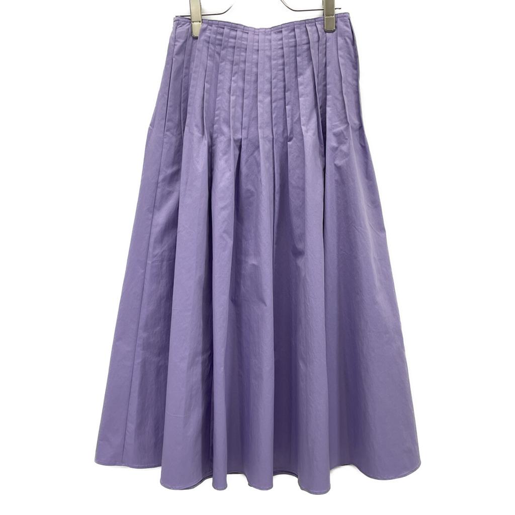 Rosy Monster Light purple polyester gathered pleated flared long skirt skirt S Light purpleUsed