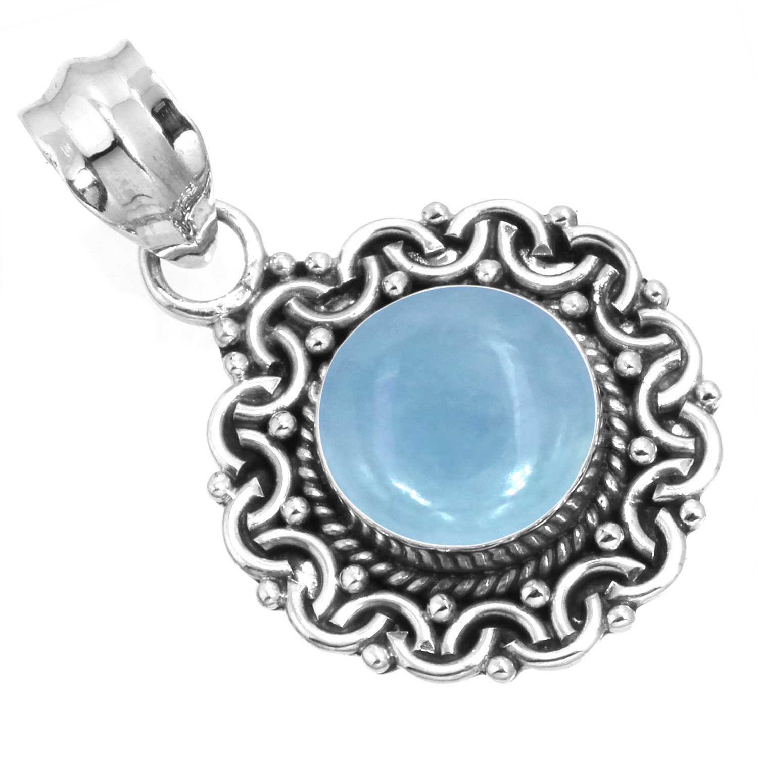 

925 Sterling Silver Pendant Women Gemstone Handmade Jewelry Birthday Gift Amazonite Angelite Blue Opal Botswana Agate Mohave Azurite Chrysocolla
