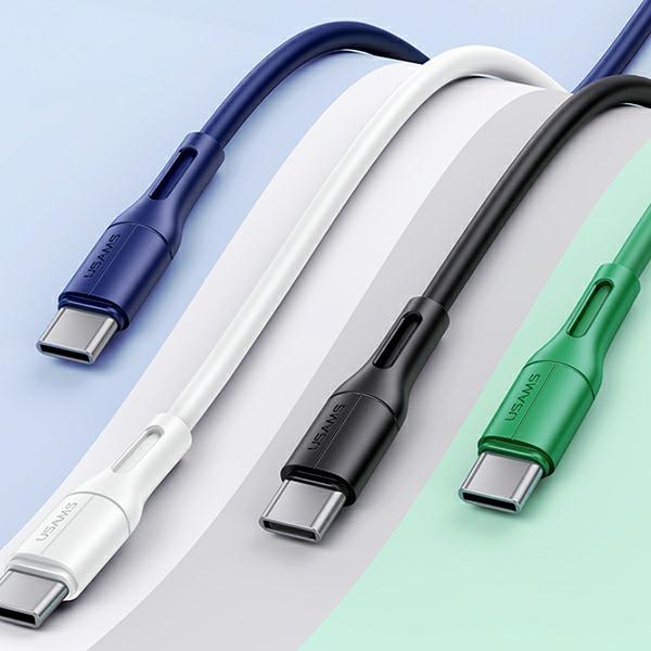 Kabel USB-C USAMS 1m Szybkie ładowanie Niebieski