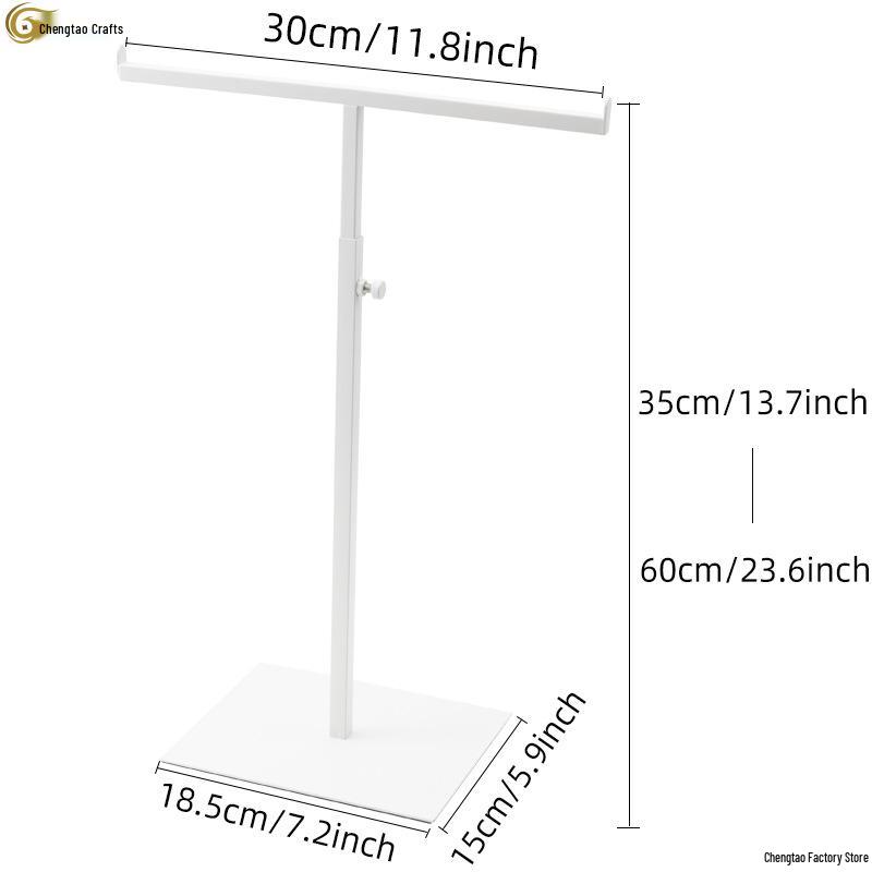 Stainless Steel T-Shaped Handbag & Scarf Display Stand