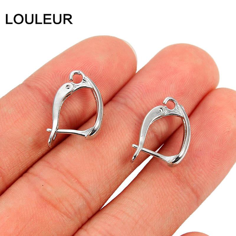 10pcs 11*18mm U Shape Copper Earrings Hooks Plated French Earring Hook Ear Wire Lever Back Open Loop DIY Jewelry Making Findings